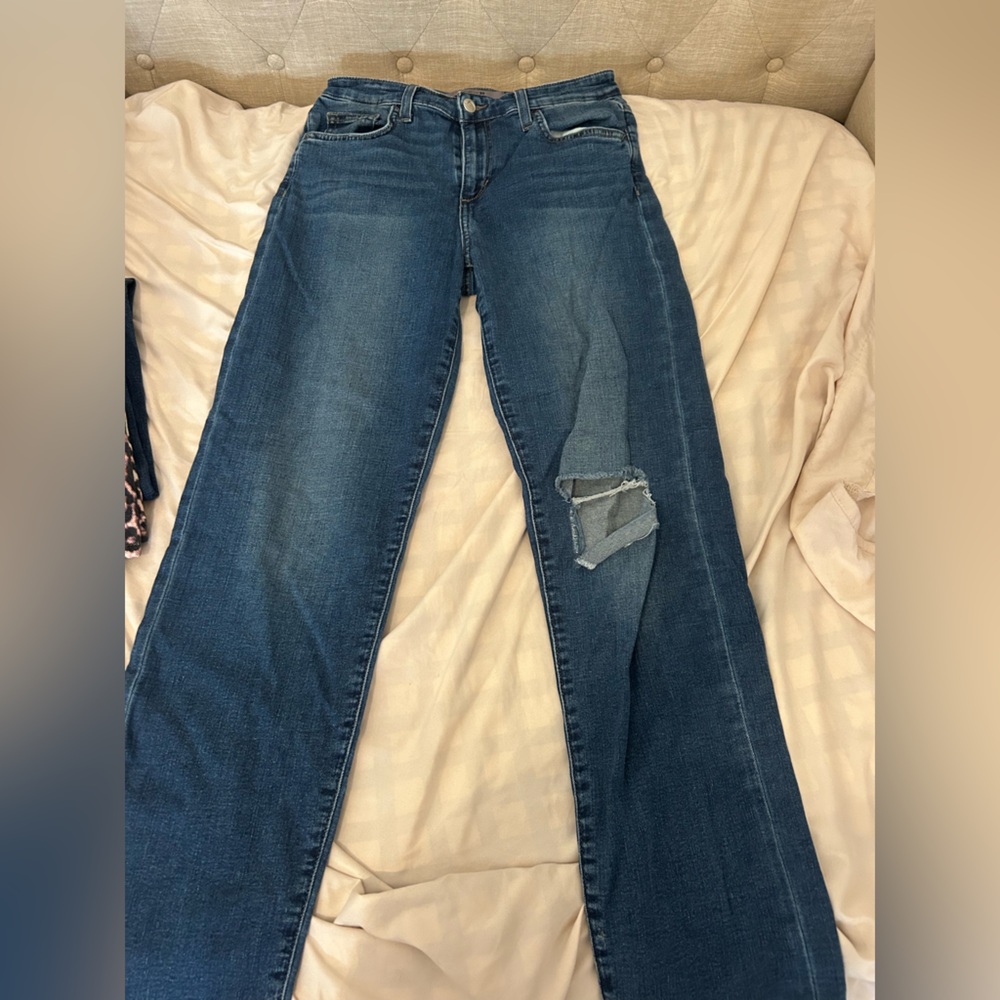 Joe's Jeans Dark Blue Distressed Skinny Jeans